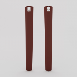 Pied de table basse en acier red brown métallisé Saphir
