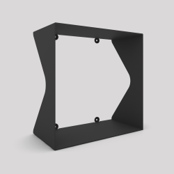 Cube-étagère échancré en acier, carbone