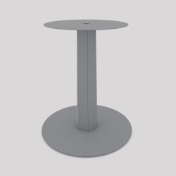 Pied de table basse en acier gris métallisé Zircon
