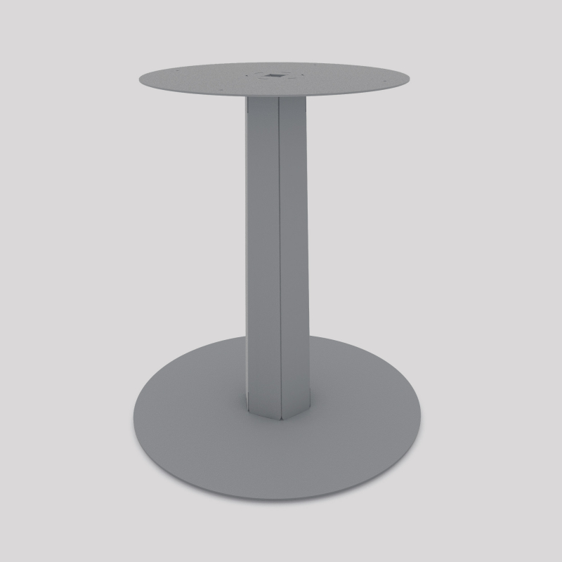 Pied de table basse en acier gris métallisé Zircon Pied de table basse en acier gris métallisé Zircon