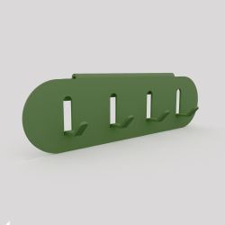 Porte clés en acier Nacre coloris vert