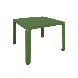 Table basse en acier Cristal de forme carrée, coloris vert