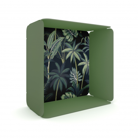 Étagère murale en acier Ambre coloris vert décor palmiers