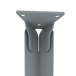 Platine du pied de table basse en acier coloris gris métallisé Jaspe