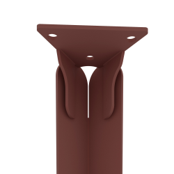 Platine du pied de table basse en acier coloris red brown métallisé Jaspe