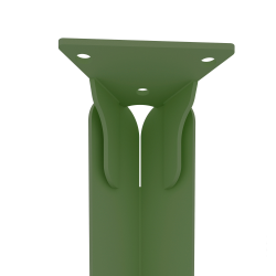 Platine du pied de table basse en acier coloris vert Jaspe
