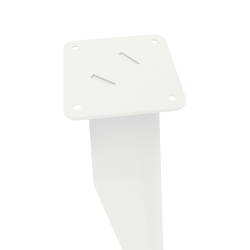 Platine pied de table basse en acier coloris blanc Opale