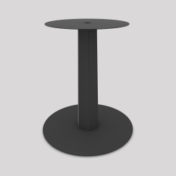 Pied central en acier, monopied, pour table haute ou basse, coloris carbone