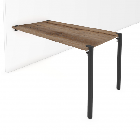 Table murale rectangulaire décor chêne vieilli coloris noir Céphée Table murale rectangulaire décor chêne vieilli coloris noir Céphée