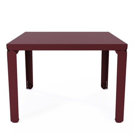 Table basse en acier Cristal de forme carrée, coloris red brown Table basse en acier Cristal de forme carrée, coloris red brown
