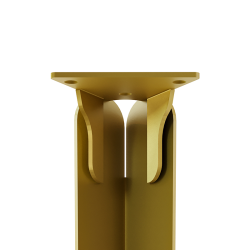 Platine du pied de table basse en acier coloris doré Jaspe