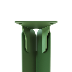 Platine du pied de table basse en acier coloris vert Jaspe
