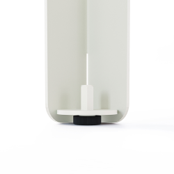 Vérin du pied de table basse en acier coloris blanc Jaspe
