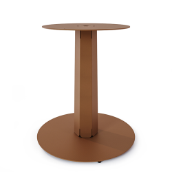 Pied de table haute en acier marron Zircon