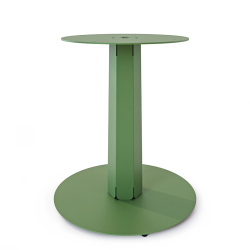 Pied de table haute en acier vert Zircon
