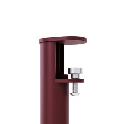 Pied de table basse vis étau en acier red brown