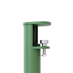Pied de table basse vis étau en acier vert