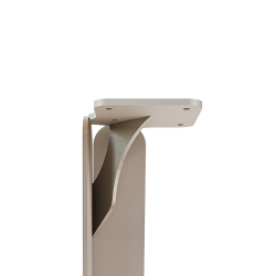 Platine du pied de table haute en acier champagne Jaspe