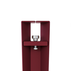 Pied de table acier red brown avec vis étau