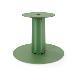 Pied de la table basse ronde en acier vert