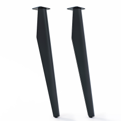Table équipée de 4 pieds acier Opale en noir