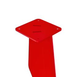 Platine du pied de table haute en acier rouge Opale