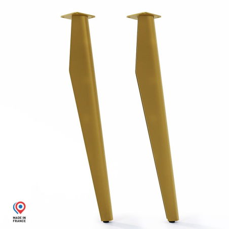 Pieds de table mange debout Opale en acier doré Pieds de table mange debout Opale en acier doré