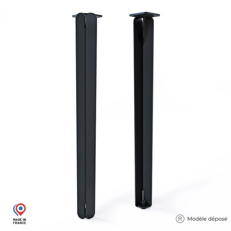 Lot de deux pieds de table haute Jaspe en acier coloris noir Lot de deux pieds de table haute Jaspe en acier coloris noir