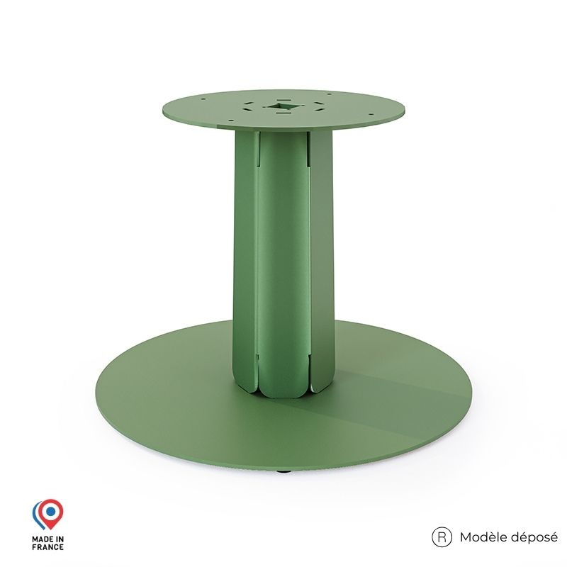Pied de table basse en acier vert Zircon