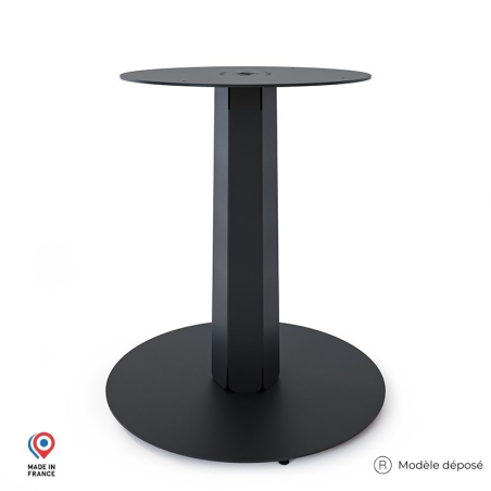 Pied de table haute en acier noir Zircon Pied de table haute en acier noir Zircon