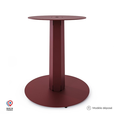 Pied de table mange debout en acier coloris red brown Zircon Pied de table mange debout en acier coloris red brown Zircon