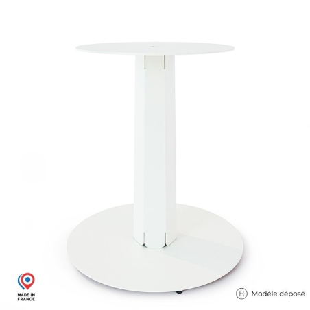 Pied de table mange debout en acier blanc Zircon Pied de table mange debout en acier blanc Zircon