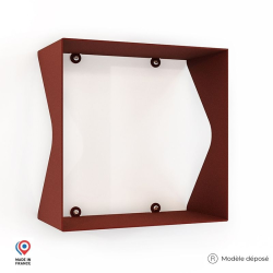 Étagère murale en acier Agate coloris red brown