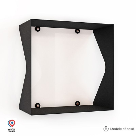 Étagère murale en acier Agate coloris noir Étagère murale en acier Agate coloris noir