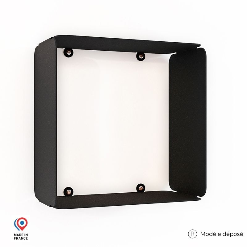 Etagère murale cube en acier coloris noir