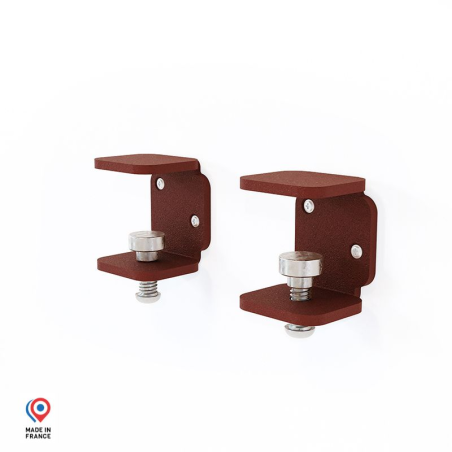 Support mural en acier Grenat, coloris red brown, par lot de 2 Support mural en acier Grenat, coloris red brown, par lot de 2