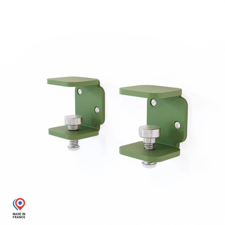 Support mural en acier Grenat, coloris vert, par lot de 2 Support mural en acier Grenat, coloris vert, par lot de 2