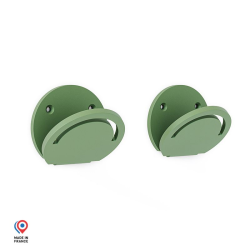 Lot de deux patères en acier Perle coloris vert