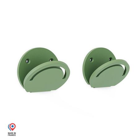 Lot de deux patères en acier Perle coloris vert Lot de deux patères en acier Perle coloris vert