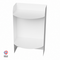 Table de chevet en acier blanc Luna