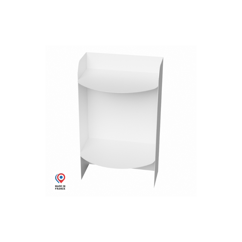 Table de chevet en acier blanc Luna