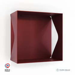 Étagère murale cube en acier Aigue-marine red brown